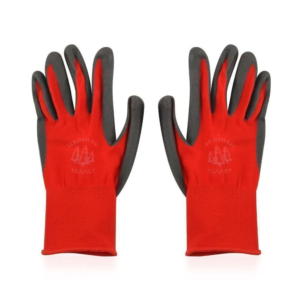 Garden Gloves Red and Gray